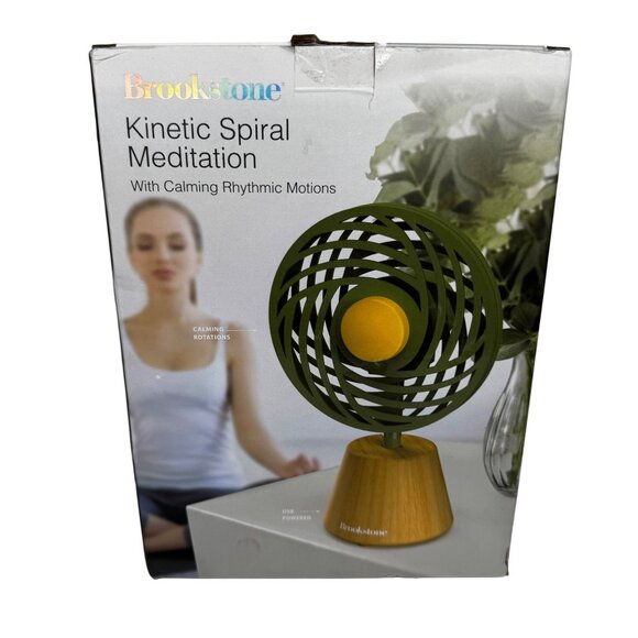 Brookstone Kinetic Neutral Tone Spiral Meditation Desk Toy Mindfulness DeStress - Picture 5 of 11